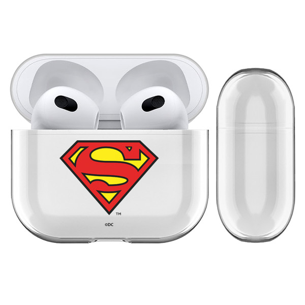 Superman DC Comics Graphics Classic Clear Hard Crystal Cover Case for Apple AirPods 3 3rd Gen Charging Case