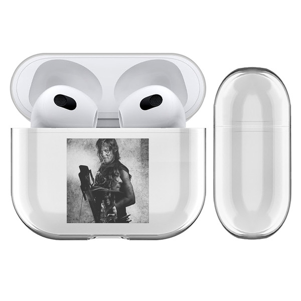 AMC The Walking Dead Double Exposure Daryl Clear Hard Crystal Cover Case for Apple AirPods 3 3rd Gen Charging Case