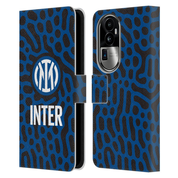 Fc Internazionale Milano Patterns Abstract 2 Leather Book Wallet Case Cover For OPPO Reno10 Pro+