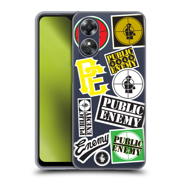 Public Enemy Graphics Collage Soft Gel Case for OPPO A17