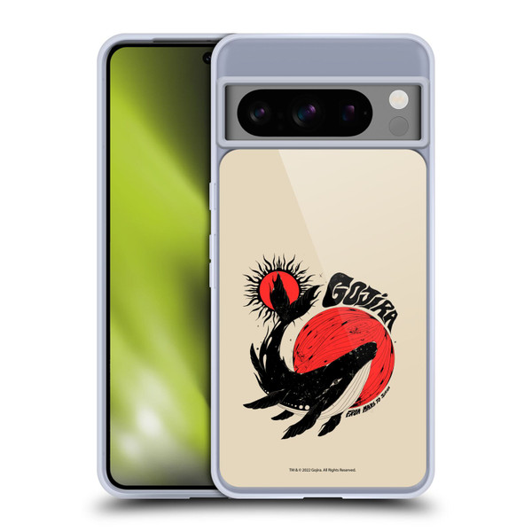 Gojira Graphics Whale Sun Moon Soft Gel Case for Google Pixel 8 Pro