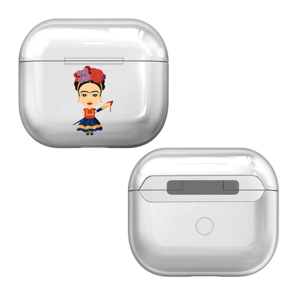 Frida Kahlo Portraits Doll Clear Hard Crystal Cover Case for Apple AirPods 3 3rd Gen Charging Case