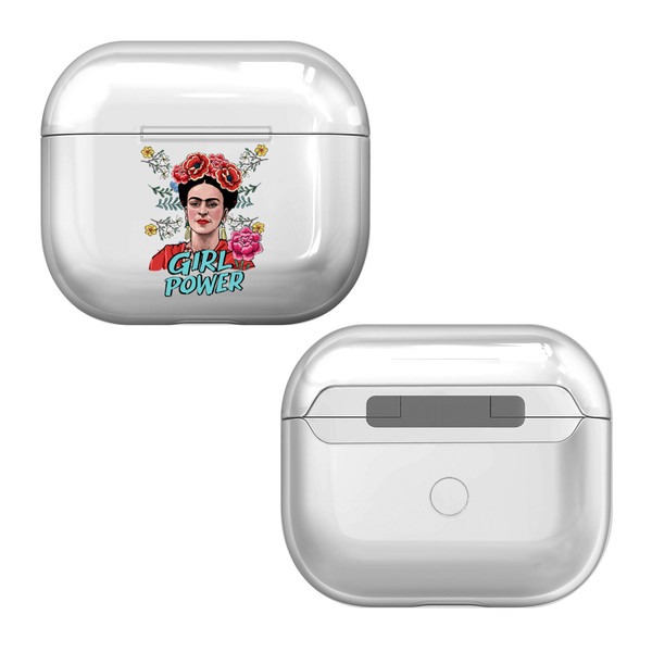 Frida Kahlo Portraits Girl Power Clear Hard Crystal Cover Case for Apple AirPods 3 3rd Gen Charging Case