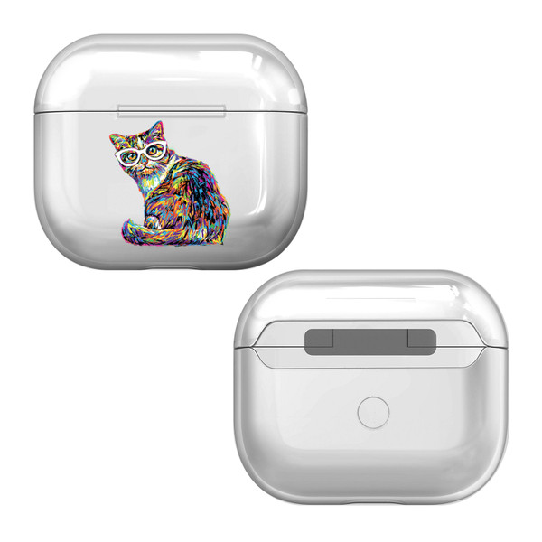 P.D. Moreno Cats Kitty 2 Clear Hard Crystal Cover Case for Apple AirPods 3 3rd Gen Charging Case