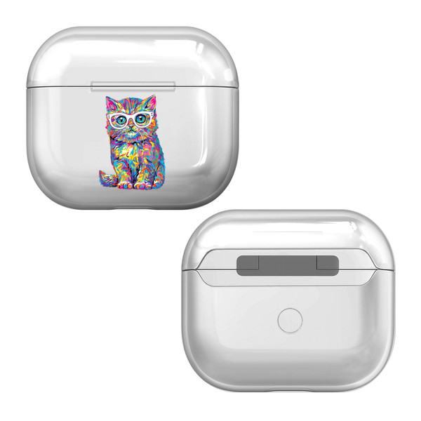 P.D. Moreno Cats Kitty 5 Clear Hard Crystal Cover Case for Apple AirPods 3 3rd Gen Charging Case