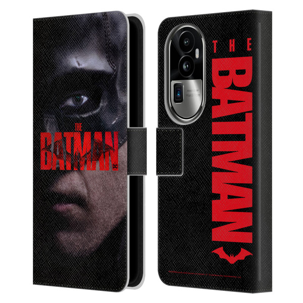 The Batman Posters Close Up Leather Book Wallet Case Cover For OPPO Reno10 Pro+