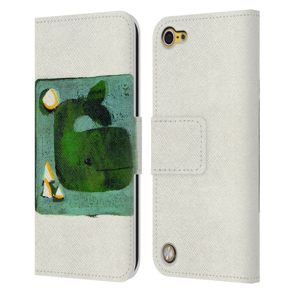 Wyanne Animals 2 Green Whale Monoprint Leather Book Wallet Case Cover For Apple iPod Touch 5G 5th Gen