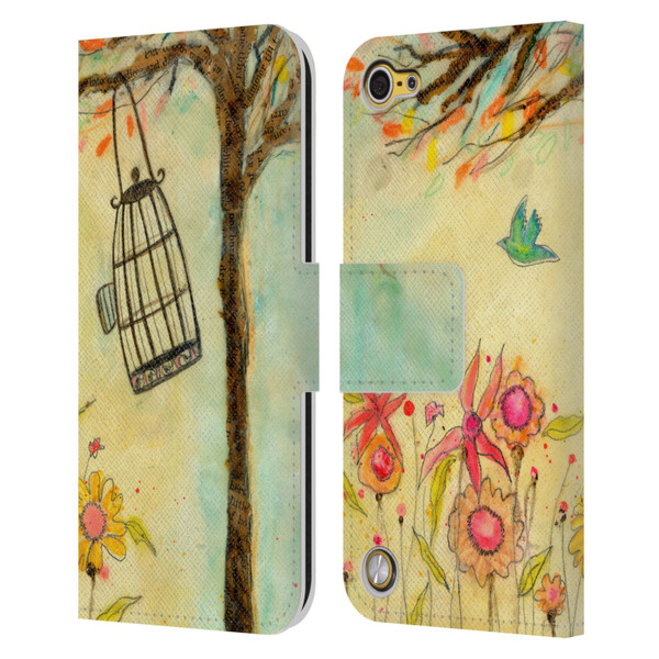 Wyanne Birds Free To Be Leather Book Wallet Case Cover For Apple iPod Touch 5G 5th Gen