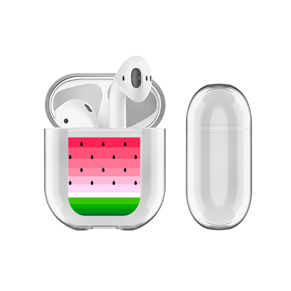 Haroulita Mixed Designs Watermelon Clear Hard Crystal Cover Case for Apple AirPods 1 1st Gen / 2 2nd Gen Charging Case
