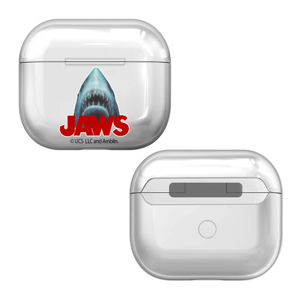 Jaws I Key Art Illustration Clear Hard Crystal Cover Case for Apple AirPods 3 3rd Gen Charging Case