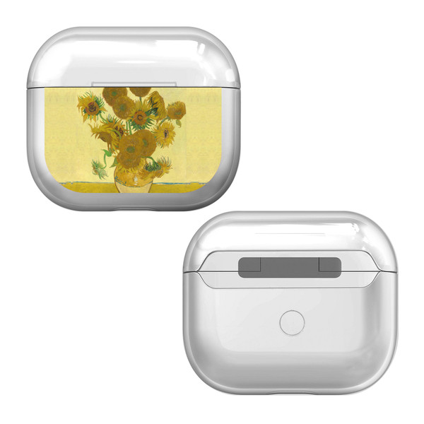 The National Gallery Art Sunflowers Clear Hard Crystal Cover Case for Apple AirPods 3 3rd Gen Charging Case