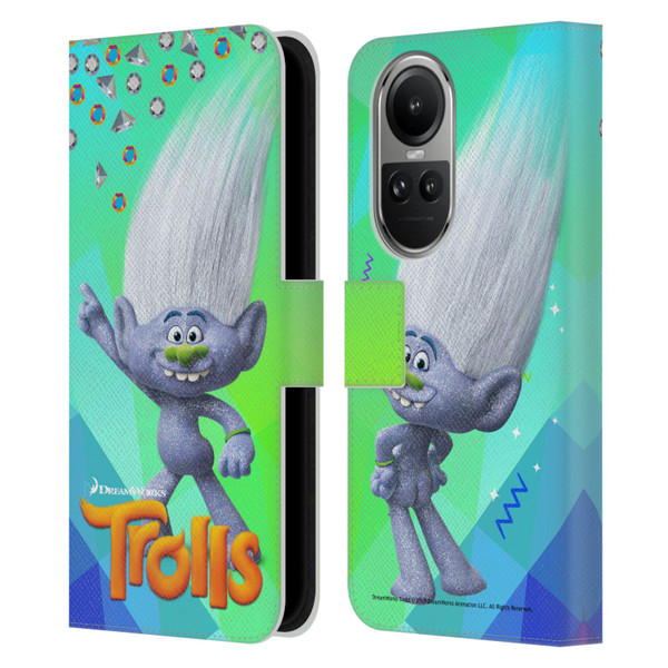 Trolls Snack Pack Guy Diamond Leather Book Wallet Case Cover For OPPO Reno10 5G / Reno10 Pro 5G