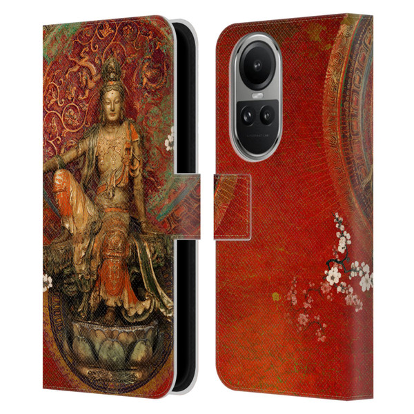Duirwaigh God Quan Yin Leather Book Wallet Case Cover For OPPO Reno10 5G / Reno10 Pro 5G