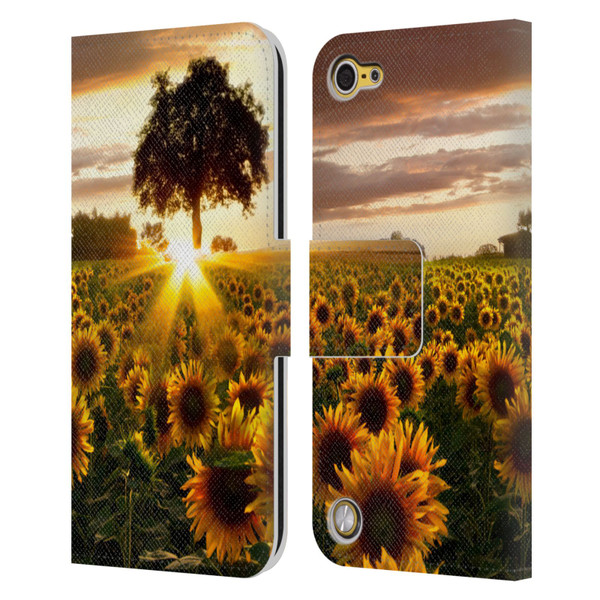 Celebrate Life Gallery Florals Fields Of Gold Leather Book Wallet Case Cover For Apple iPod Touch 5G 5th Gen