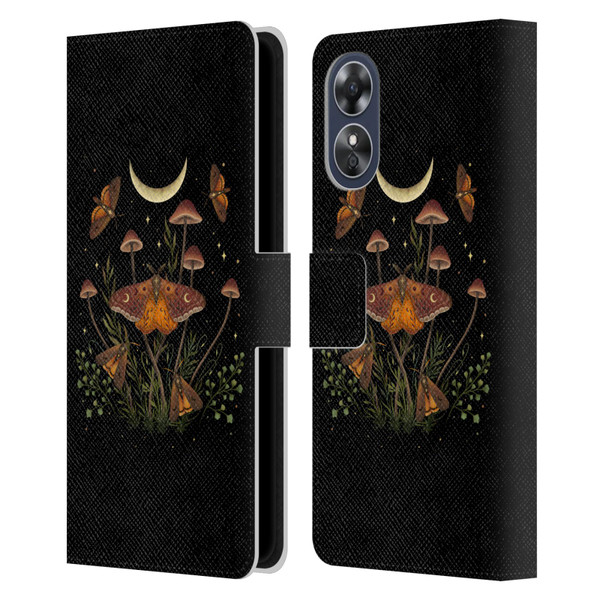 Episodic Drawing Illustration Animals Autumn Light Underwings Leather Book Wallet Case Cover For OPPO A17