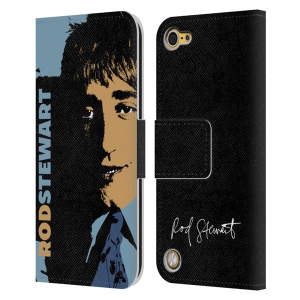 Rod Stewart Art Yesterday Retro Leather Book Wallet Case Cover For Apple iPod Touch 5G 5th Gen