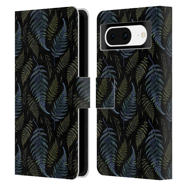 Episodic Drawing Pattern Leaves Leather Book Wallet Case Cover For Google Pixel 8