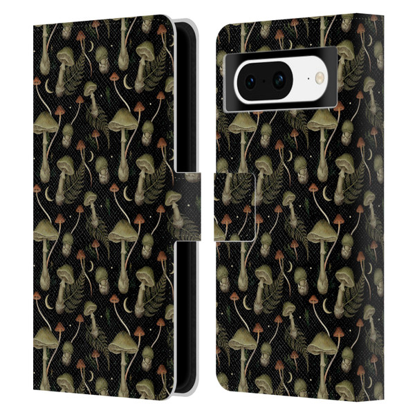 Episodic Drawing Pattern Death Cap Leather Book Wallet Case Cover For Google Pixel 8