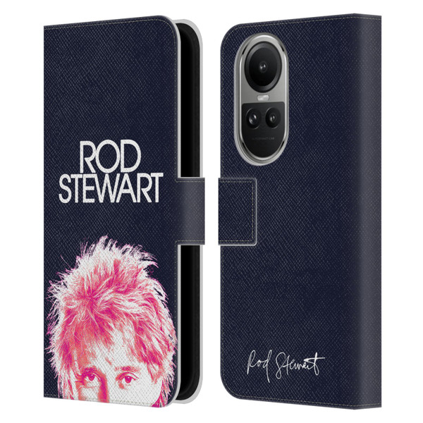 Rod Stewart Art Neon Leather Book Wallet Case Cover For OPPO Reno10 5G / Reno10 Pro 5G