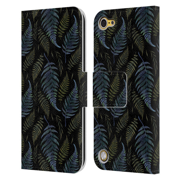 Episodic Drawing Pattern Leaves Leather Book Wallet Case Cover For Apple iPod Touch 5G 5th Gen