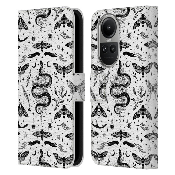 Episodic Drawing Pattern Flash Tattoo Leather Book Wallet Case Cover For OPPO Reno10 5G / Reno10 Pro 5G