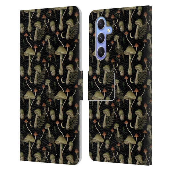 Episodic Drawing Pattern Death Cap Leather Book Wallet Case Cover For Samsung Galaxy A34 5G