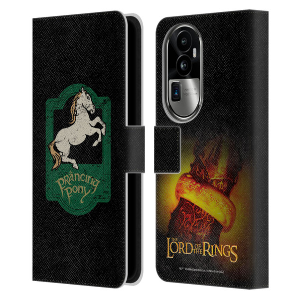 The Lord Of The Rings The Fellowship Of The Ring Graphics Prancing Pony Leather Book Wallet Case Cover For OPPO Reno10 Pro+