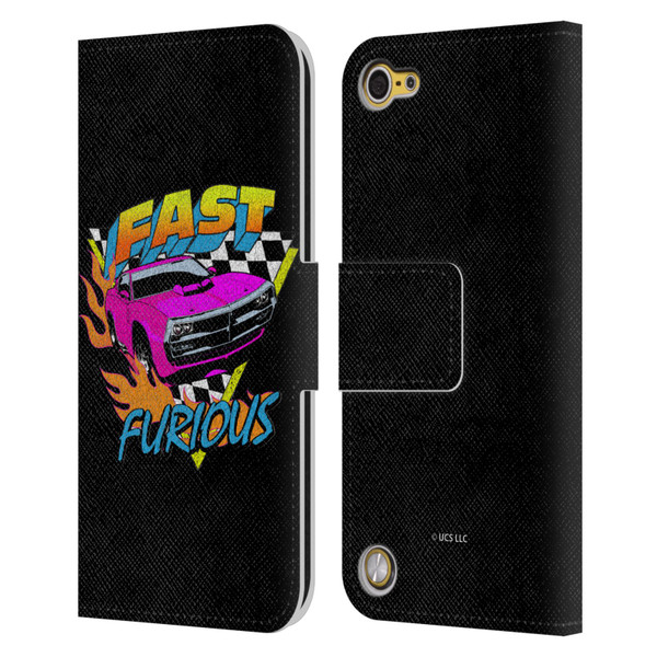 Fast & Furious Franchise Fast Fashion Car In Retro Style Leather Book Wallet Case Cover For Apple iPod Touch 5G 5th Gen