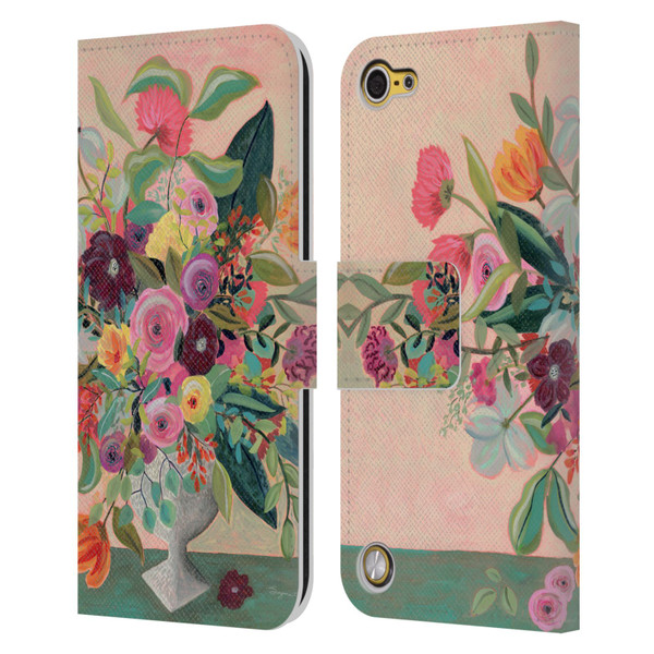 Suzanne Allard Floral Art Floral Centerpiece Leather Book Wallet Case Cover For Apple iPod Touch 5G 5th Gen