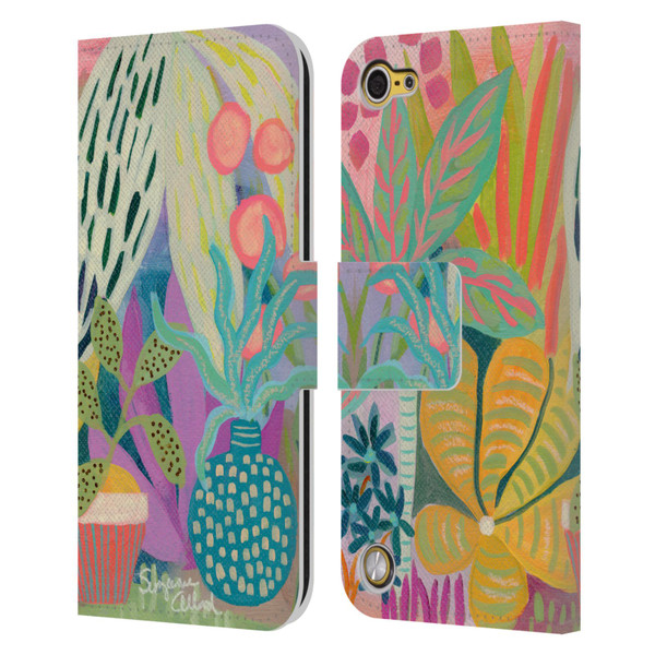 Suzanne Allard Floral Art Palm Heaven Leather Book Wallet Case Cover For Apple iPod Touch 5G 5th Gen