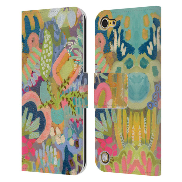 Suzanne Allard Floral Art Summer Fiesta Leather Book Wallet Case Cover For Apple iPod Touch 5G 5th Gen