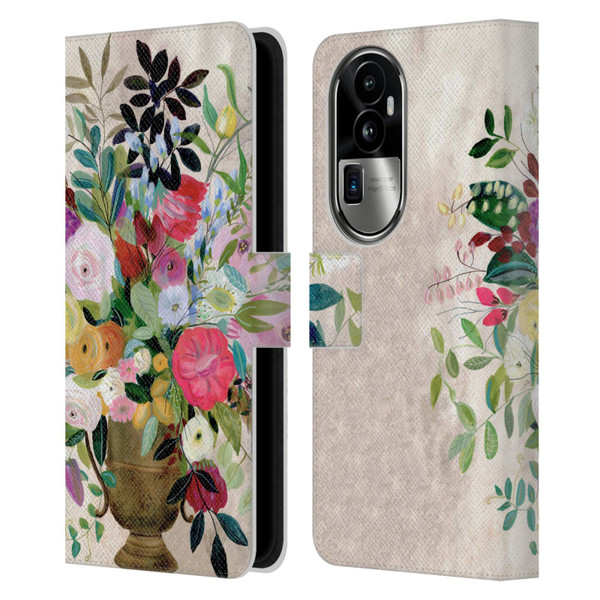 Suzanne Allard Floral Art Beauty Enthroned Leather Book Wallet Case Cover For OPPO Reno10 Pro+