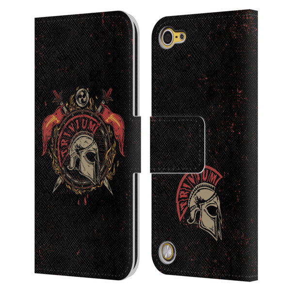 Trivium Graphics Knight Helmet Leather Book Wallet Case Cover For Apple iPod Touch 5G 5th Gen