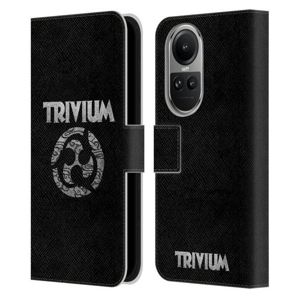 Trivium Graphics Swirl Logo Leather Book Wallet Case Cover For OPPO Reno10 5G / Reno10 Pro 5G
