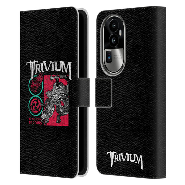 Trivium Graphics Deadmen And Dragons Date Leather Book Wallet Case Cover For OPPO Reno10 Pro+