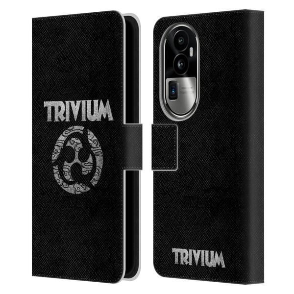 Trivium Graphics Swirl Logo Leather Book Wallet Case Cover For OPPO Reno10 Pro+
