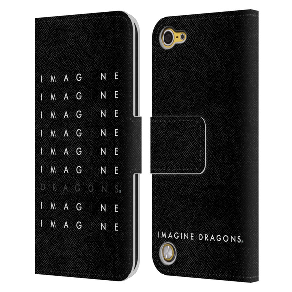 Imagine Dragons Key Art Logo Repeat Leather Book Wallet Case Cover For Apple iPod Touch 5G 5th Gen