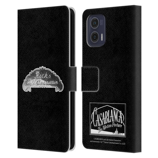 Casablanca Graphics Rick's Cafe Leather Book Wallet Case Cover For Motorola Moto G73 5G