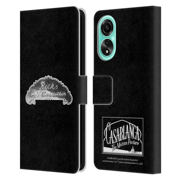 Casablanca Graphics Rick's Cafe Leather Book Wallet Case Cover For OPPO A78 5G