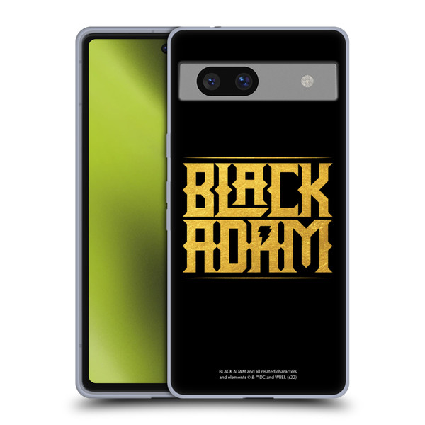 Black Adam Graphics Logotype Soft Gel Case for Google Pixel 7a