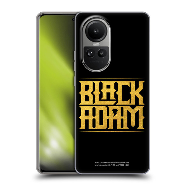 Black Adam Graphics Logotype Soft Gel Case for OPPO Reno10 5G / Reno10 Pro 5G