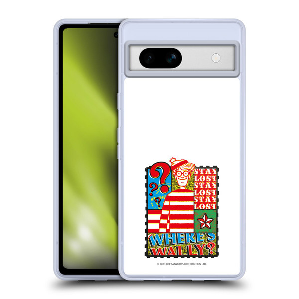 Where's Wally? Graphics Stay Lost Soft Gel Case for Google Pixel 7a