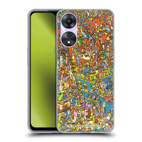 Where's Wally? Graphics Hidden Wally Illustration Soft Gel Case for OPPO A78 5G