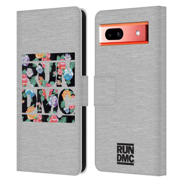 Run-D.M.C. Key Art Floral Leather Book Wallet Case Cover For Google Pixel 7a