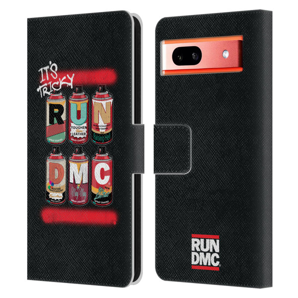 Run-D.M.C. Key Art Spray Cans Leather Book Wallet Case Cover For Google Pixel 7a