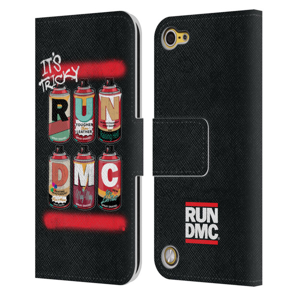 Run-D.M.C. Key Art Spray Cans Leather Book Wallet Case Cover For Apple iPod Touch 5G 5th Gen