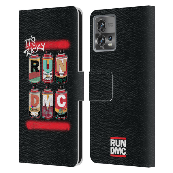 Run-D.M.C. Key Art Spray Cans Leather Book Wallet Case Cover For Motorola Moto Edge 30 Fusion