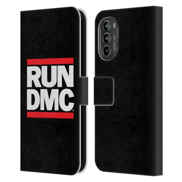 Run-D.M.C. Key Art Logo Leather Book Wallet Case Cover For Motorola Moto G82 5G