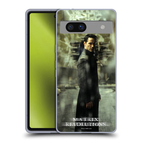 The Matrix Revolutions Key Art Neo 2 Soft Gel Case for Google Pixel 7a