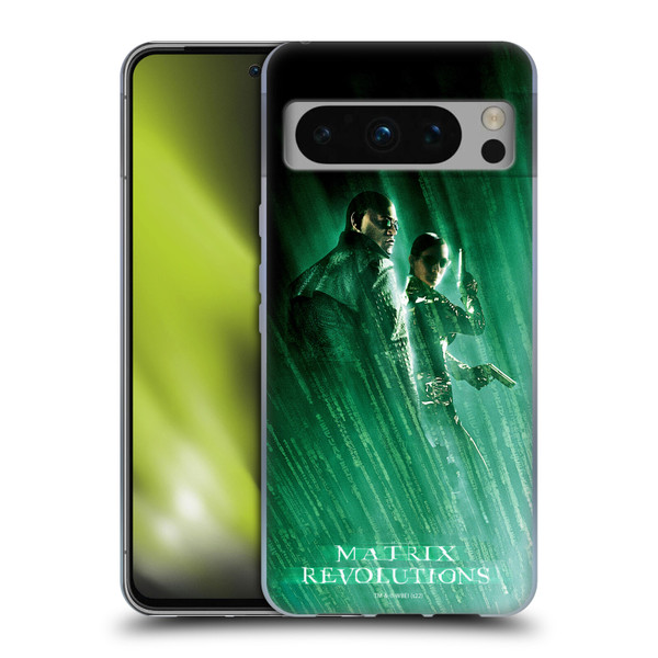 The Matrix Revolutions Key Art Morpheus Trinity Soft Gel Case for Google Pixel 8 Pro